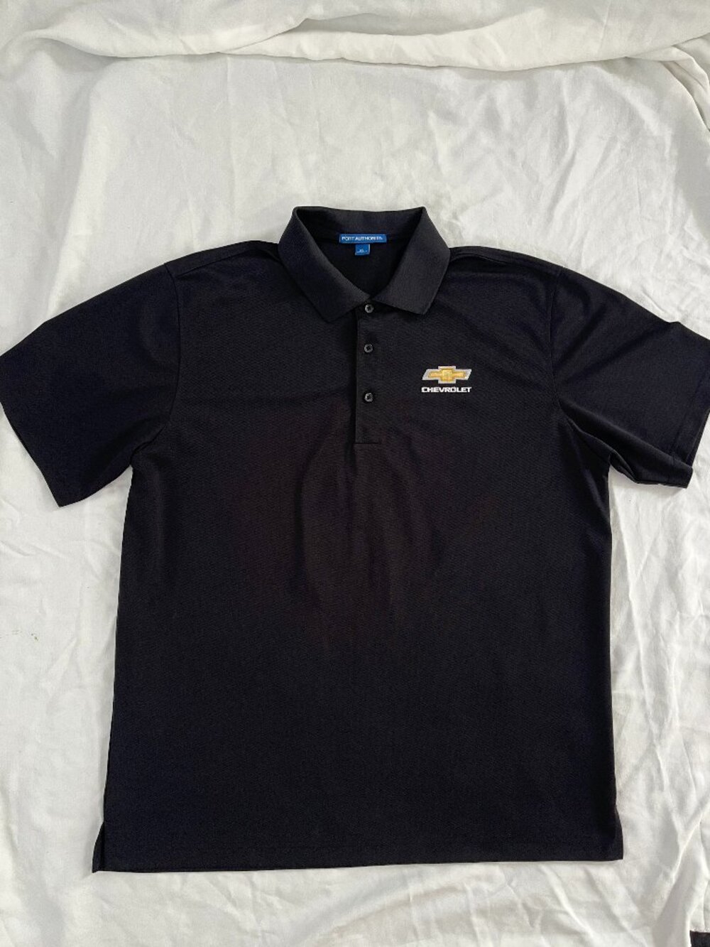 Chevrolet black Polo Shirt XL Workwear Uniform Port Authority - Picture 2 of 6